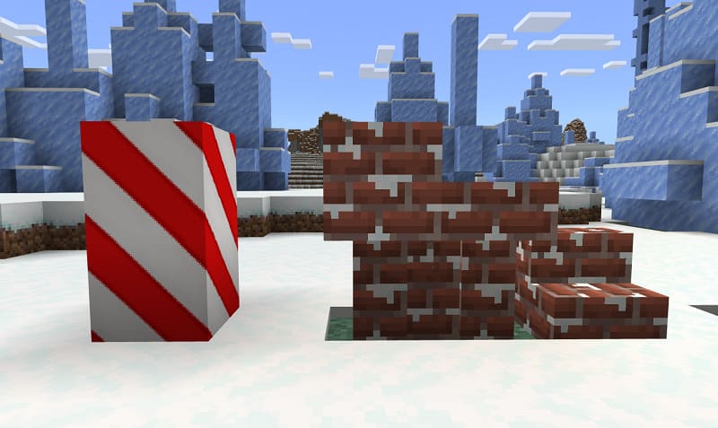 Winter bone and brick blocks