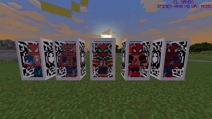 Spider-Man costumes in Minecraft
