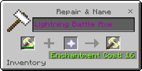 Lightning Battle Axe recipe