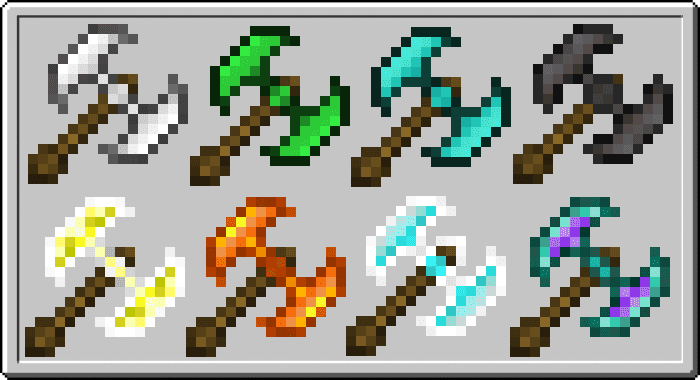 All battle axes in Minecraft