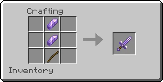 Crafting an Amethyst Sword
