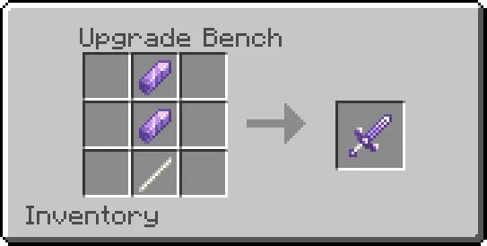 Amethyst sword from quartz sticks recipe