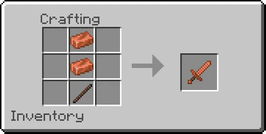 Crafting a copper sword