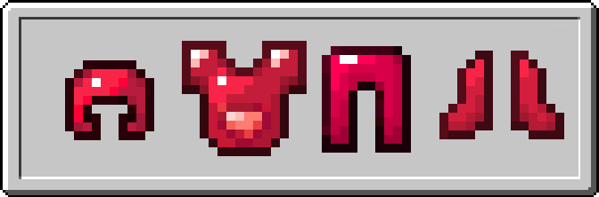 Ruby armor in Minecraft