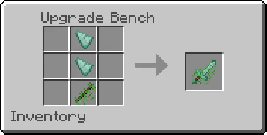 Crafting a sword from prismarine