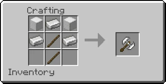 Crafting an iron Battle Axe