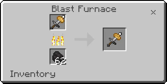 Cooking a sword with food