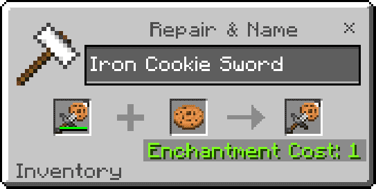 Iron cookie sword recipe