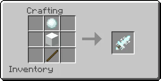 Crafting a snow sword