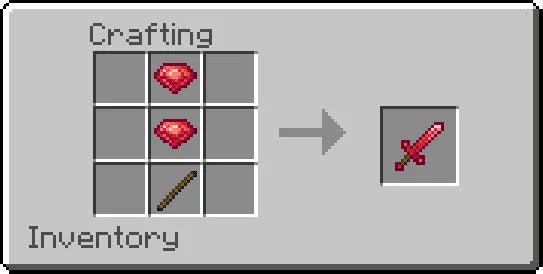 Crafting a ruby sword