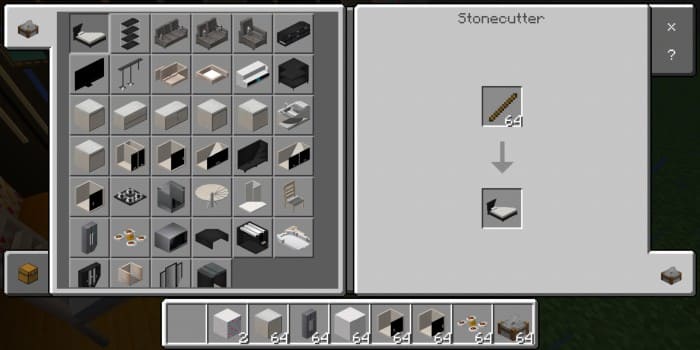 Creating furniture in a stonecutter
