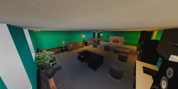 Interior with a addon for furniture