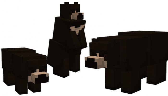 Черный медведь в Minecraft
