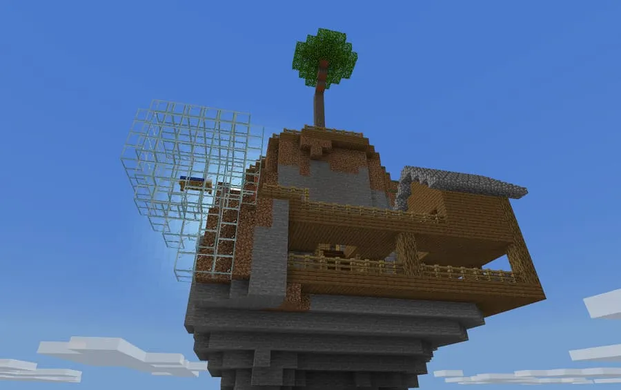 View of the house on the mountain