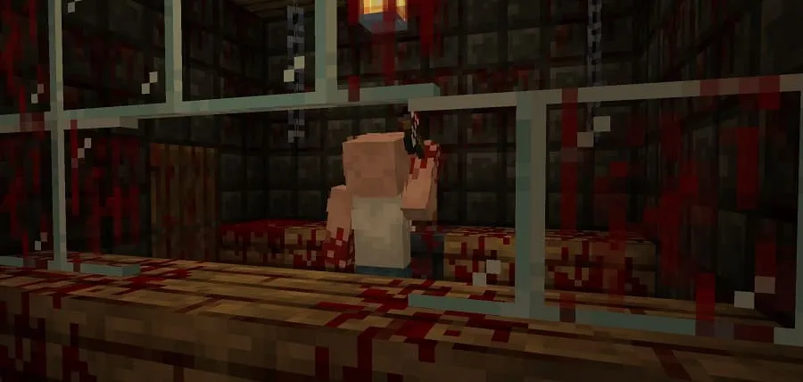 Creepy maniac in Minecraft