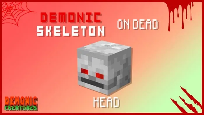 The head of a demonic skeleton