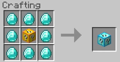Crafting Diamond lucky block