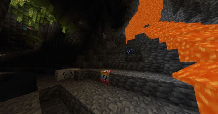 Lucky block in the cave
