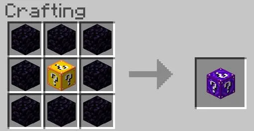 Nether Lucky Block craft recipe