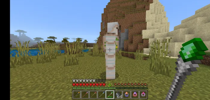 Emerald staff in hand