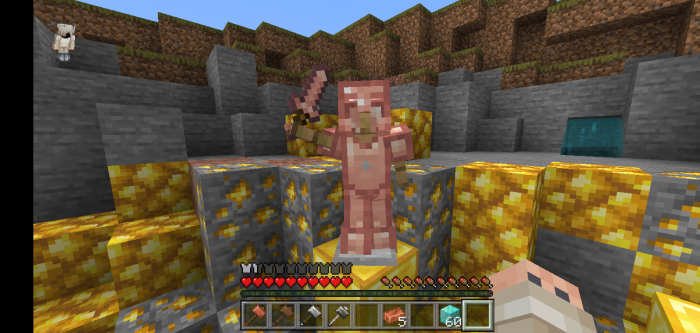 Розовое золото в Minecraft