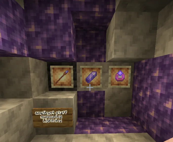 Amethyst and objects