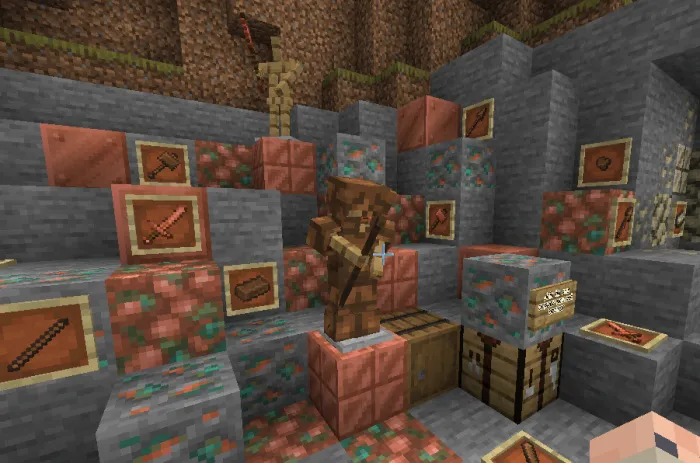 Copper and bronze in Minecraft