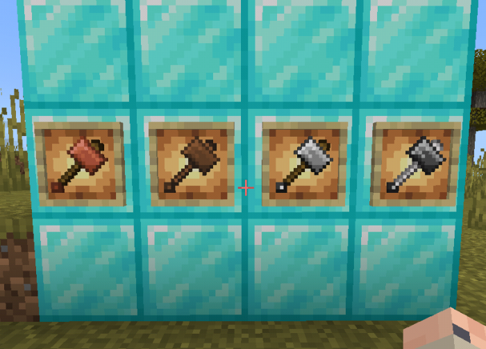 Types of hammers in Minecraft