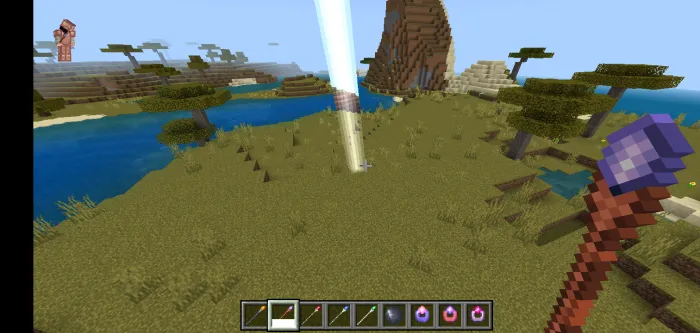 Amethyst staff and lightning