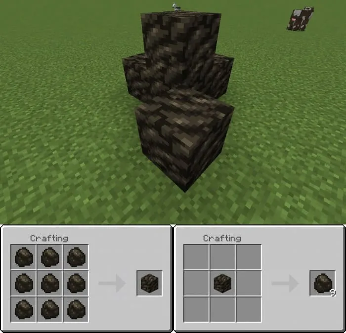 Crafting a block of charcoal
