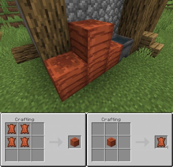 Leather block crafting