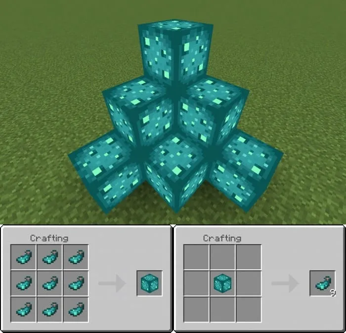 Crafting a block of glowing ink