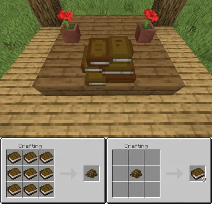 Crafting a block of nine books