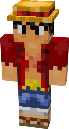 The Luffy model in Minecraft