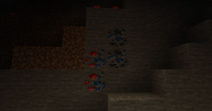 Mixed redstone-lapis lazuli ore