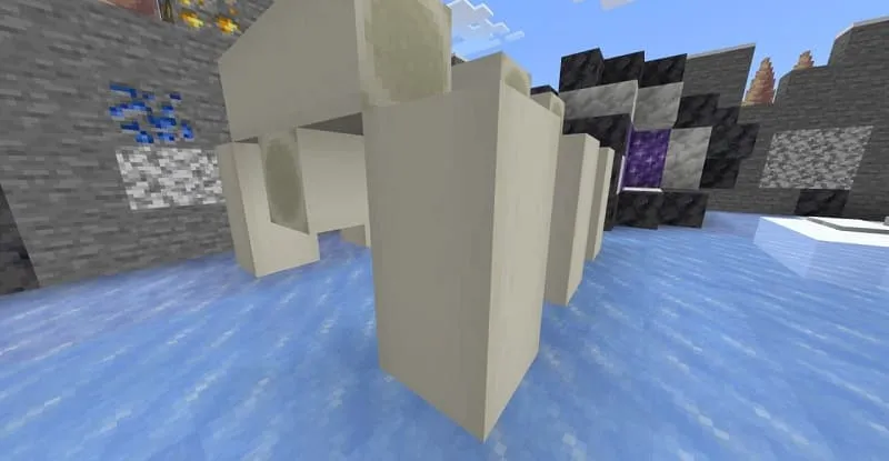 Structure with bone blocks