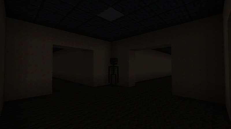 Dark corridor on the horror map
