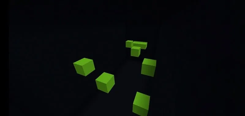 Green blocks parkour level