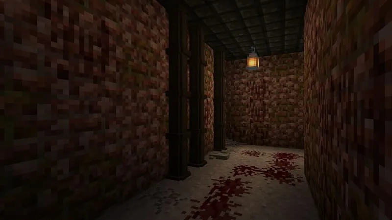 Bloody footprints in Minecraft