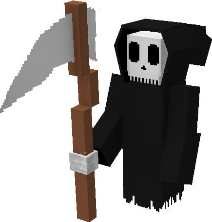 Kind of death with a scythe