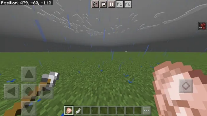 Game interface with buttons