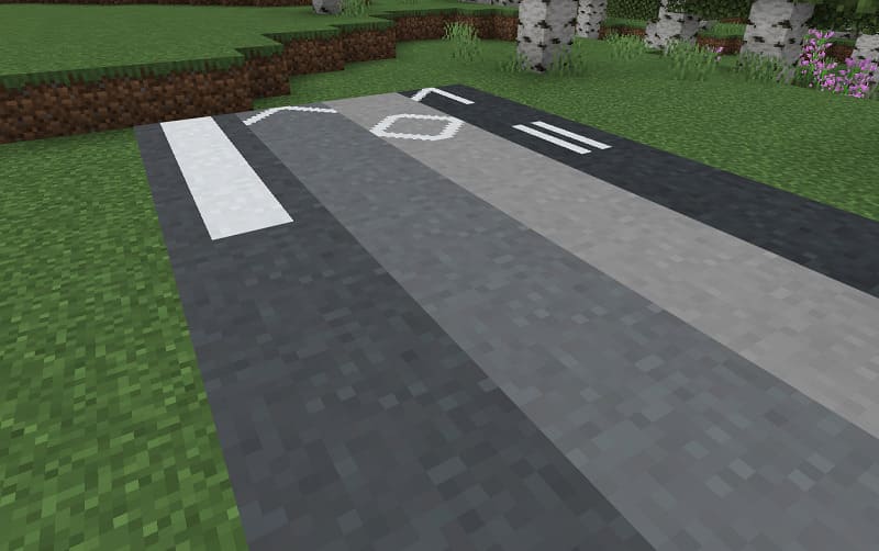 Asphalt in Minecraft and patterns