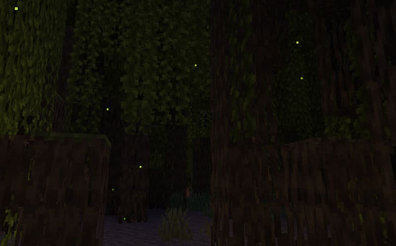 Fireflies at night