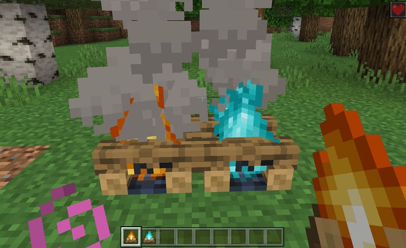 Healing Campfire placed on the ground