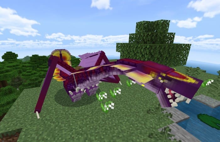 View of the big dragon in mod