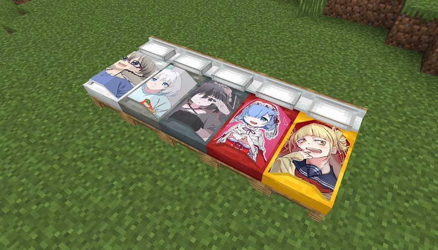 Beds with anime characters