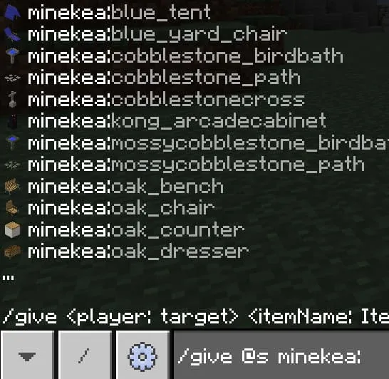 The command to get the decor