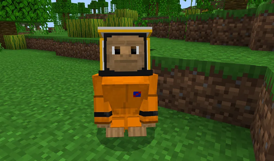 Chimpanzee with astronaut costume