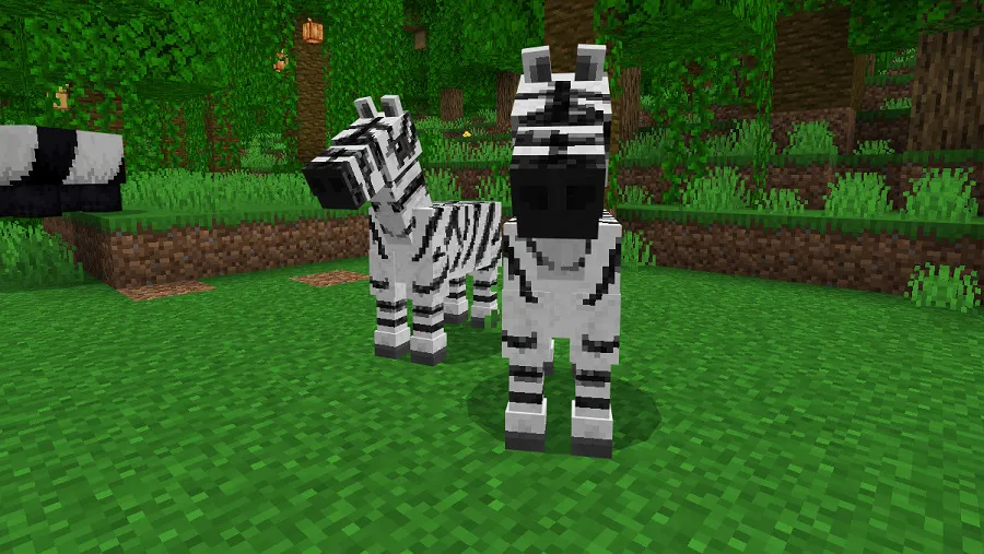 Zebras in Minecraft