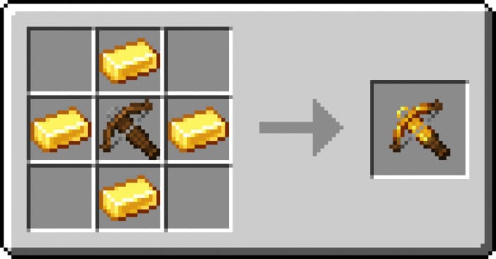 Crafting a golden crossbow